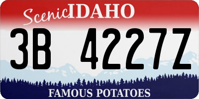 ID license plate 3B4227Z