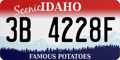 ID license plate 3B4228F