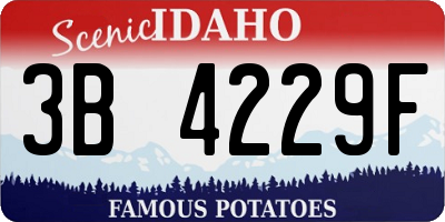 ID license plate 3B4229F