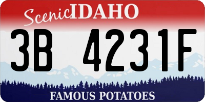 ID license plate 3B4231F