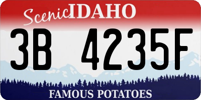ID license plate 3B4235F