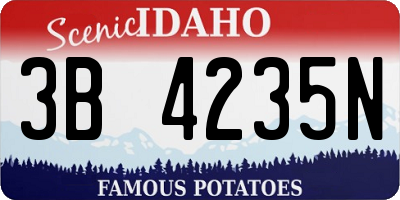 ID license plate 3B4235N