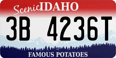 ID license plate 3B4236T
