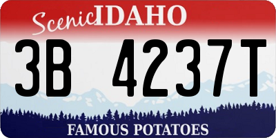 ID license plate 3B4237T