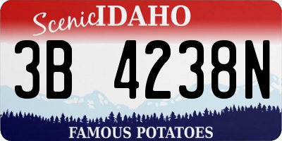 ID license plate 3B4238N