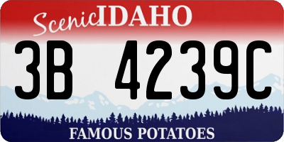 ID license plate 3B4239C