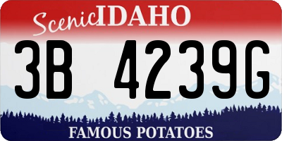 ID license plate 3B4239G