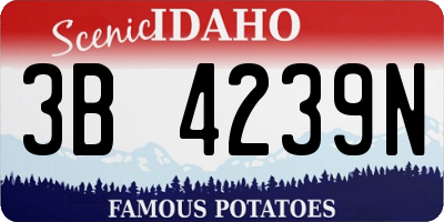 ID license plate 3B4239N