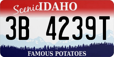 ID license plate 3B4239T