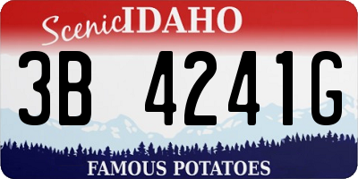 ID license plate 3B4241G