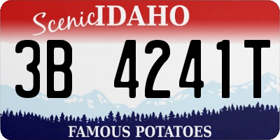 ID license plate 3B4241T