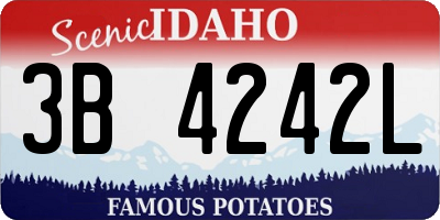 ID license plate 3B4242L