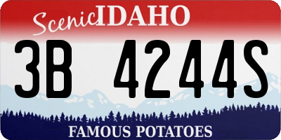 ID license plate 3B4244S