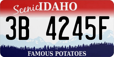 ID license plate 3B4245F
