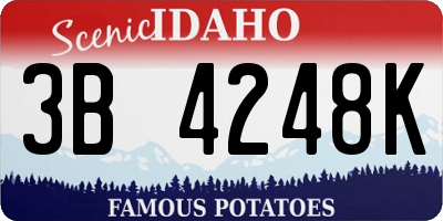 ID license plate 3B4248K