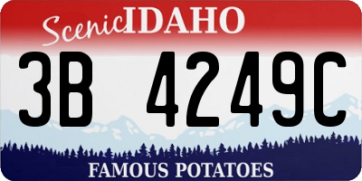 ID license plate 3B4249C