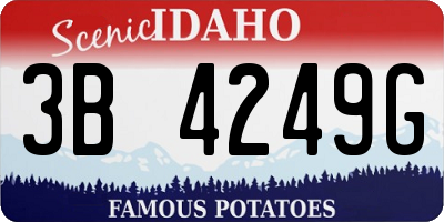ID license plate 3B4249G