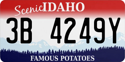 ID license plate 3B4249Y