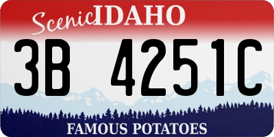 ID license plate 3B4251C