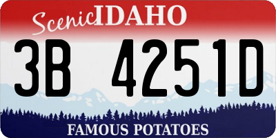 ID license plate 3B4251D