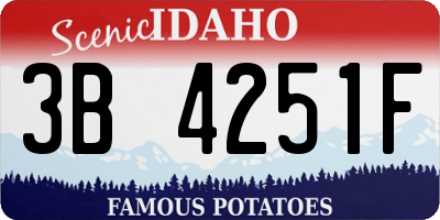 ID license plate 3B4251F