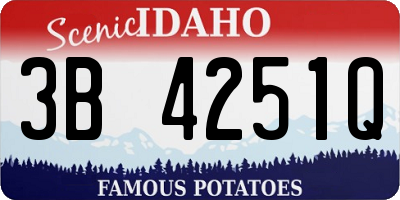 ID license plate 3B4251Q