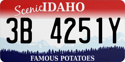 ID license plate 3B4251Y