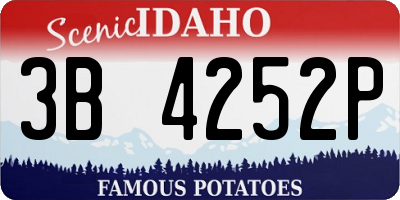 ID license plate 3B4252P