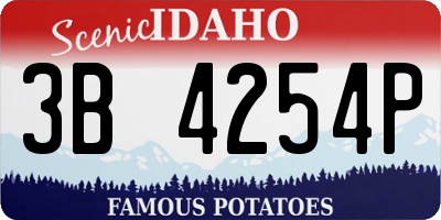 ID license plate 3B4254P