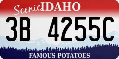 ID license plate 3B4255C