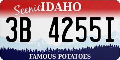 ID license plate 3B4255I