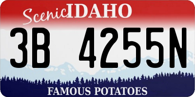 ID license plate 3B4255N