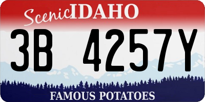 ID license plate 3B4257Y