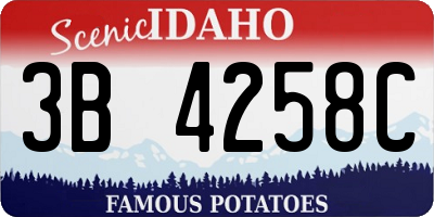 ID license plate 3B4258C