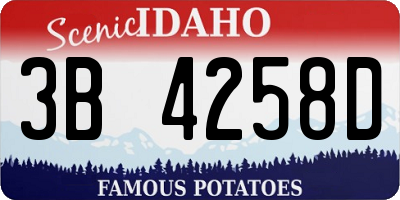 ID license plate 3B4258D