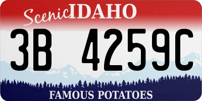 ID license plate 3B4259C