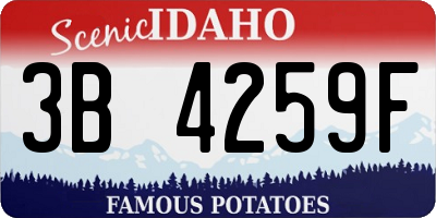 ID license plate 3B4259F