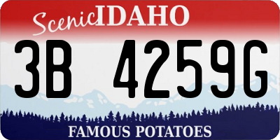 ID license plate 3B4259G