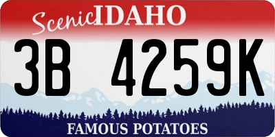 ID license plate 3B4259K