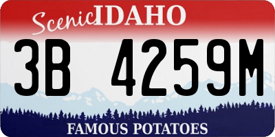 ID license plate 3B4259M