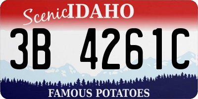 ID license plate 3B4261C