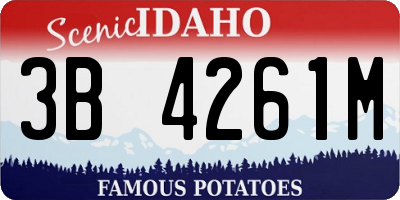 ID license plate 3B4261M