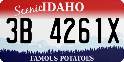 ID license plate 3B4261X