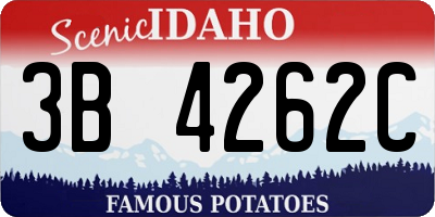 ID license plate 3B4262C