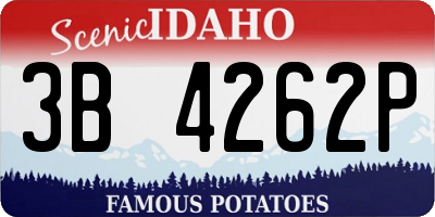 ID license plate 3B4262P
