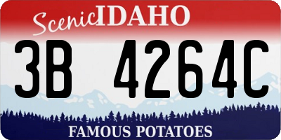 ID license plate 3B4264C