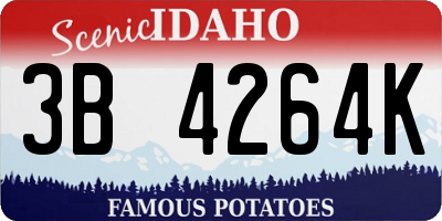 ID license plate 3B4264K