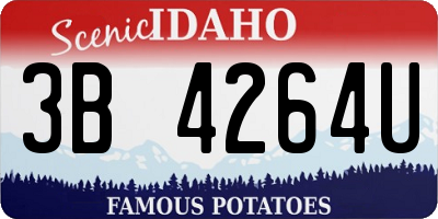 ID license plate 3B4264U