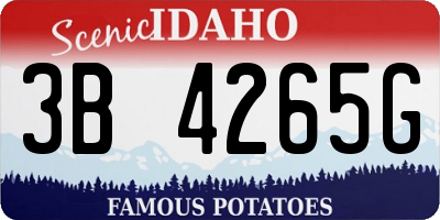 ID license plate 3B4265G