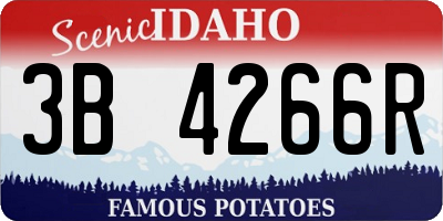 ID license plate 3B4266R